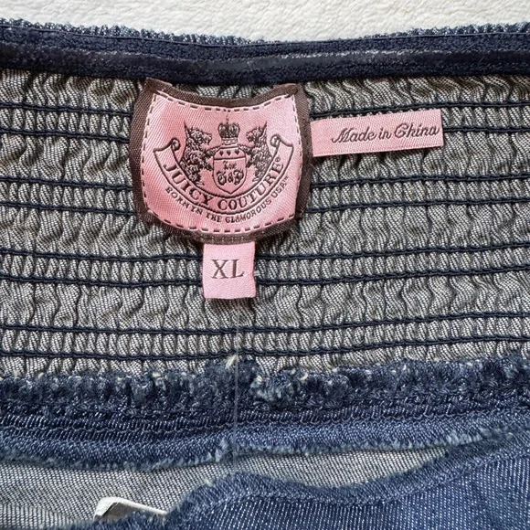 Juicy Couture Denim Strapless Dress Vintage Size XL - Picture 7 of 12